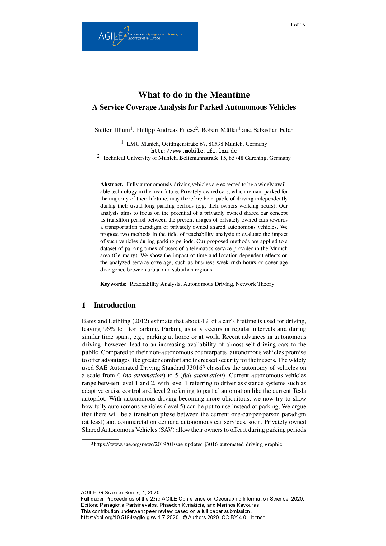 Preview for What to do in the meantime: a service coverage analysis for parked autonomous vehicles